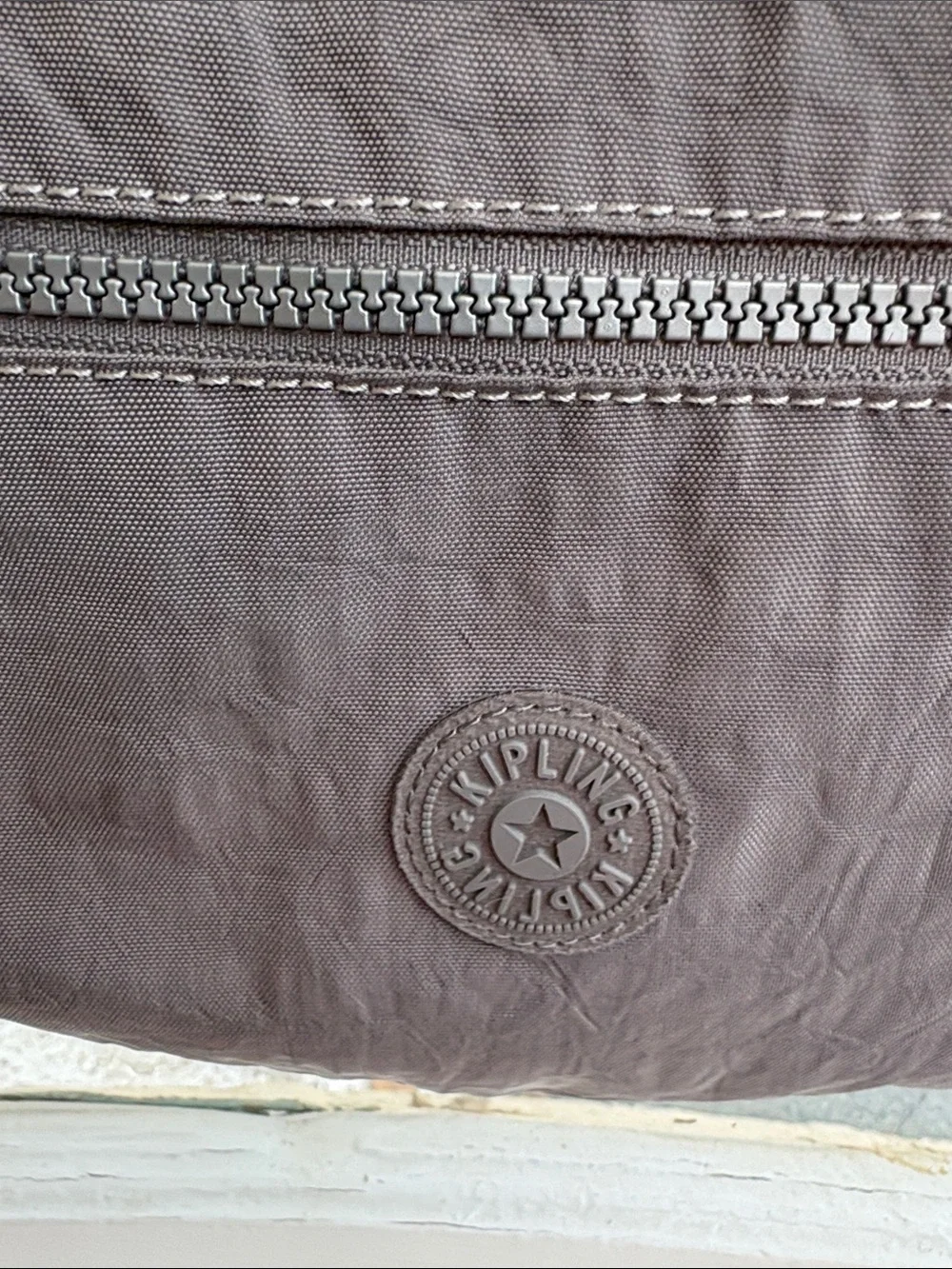 Kipling Dark Gray Nylon Crossbody Messenger Bag-long strap